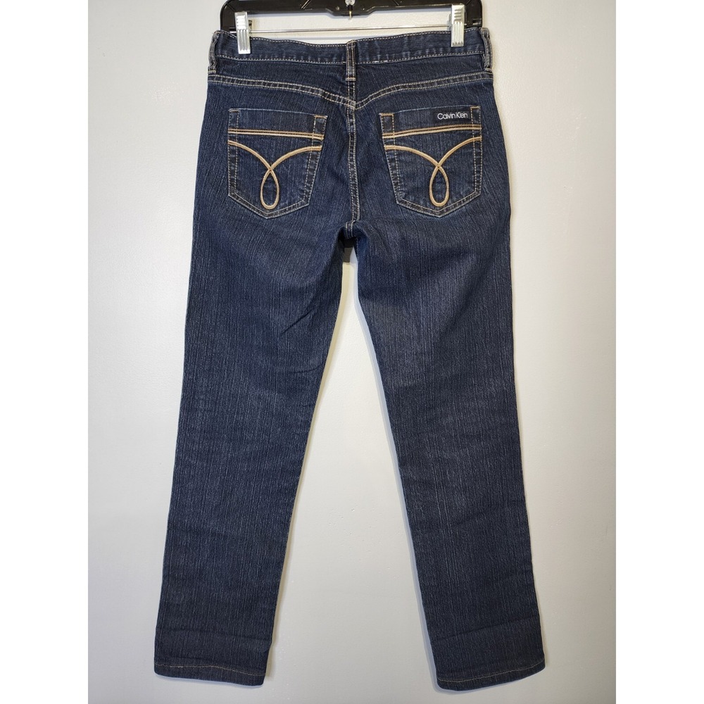 Calvin Klein Womans Size 4 Skinny Mid Rise Blue Jeans‎